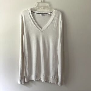Greg Norman White V-Neck Sweater L